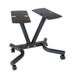 Body-Solid Adjustable Dumbbell Stand with Locking Wheels