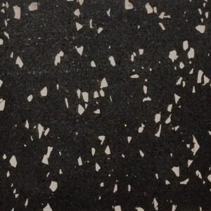 Rubber Gym Flooring – Black with Gray Fleck Size:4′ x 50′ x 6mm (200 sq/ft)