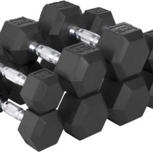 Rubber Hex Dumbbell Set  5lb - 25lb